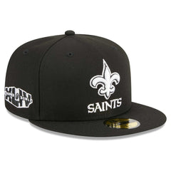 New Orleans Saints New Era Main Patch 59FIFTY Fitted Hat Black | NFL