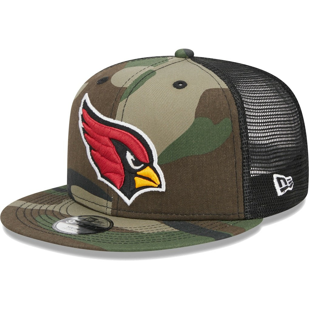 Arizona Cardinals New Era Youth Main Trucker 9FIFTY Snapback Hat Camo | NFL