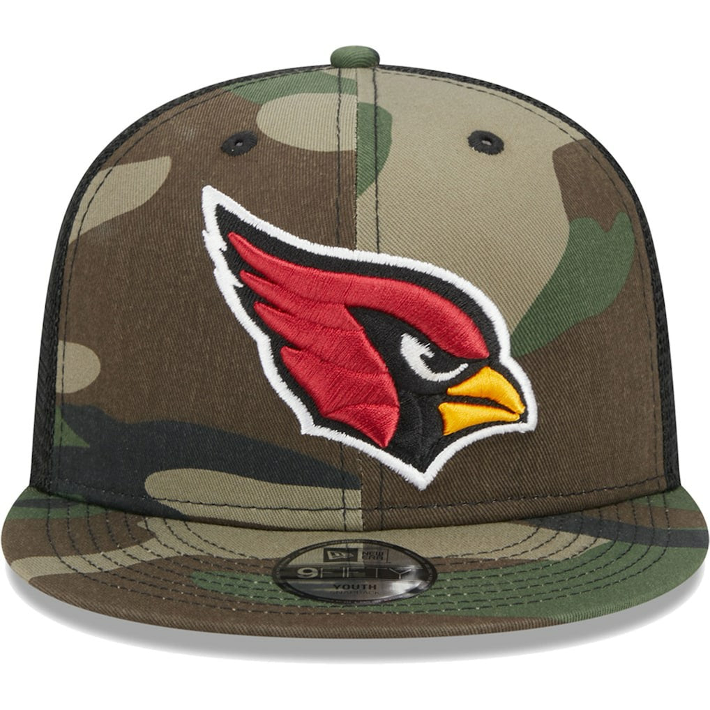 Arizona Cardinals New Era Youth Main Trucker 9FIFTY Snapback Hat Camo | NFL