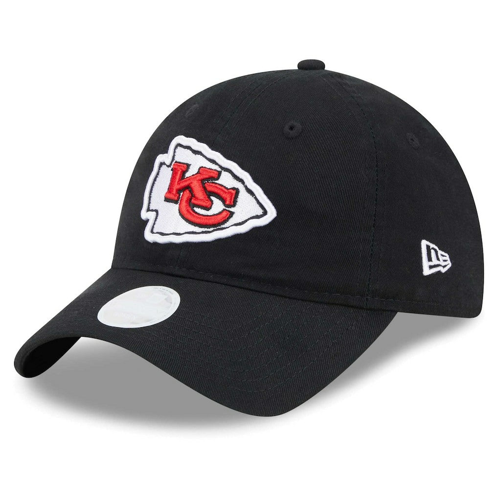Kansas City Chiefs New Era Women's Main Core Classic 2.0 9TWENTY Adjustable Hat Black | NFL