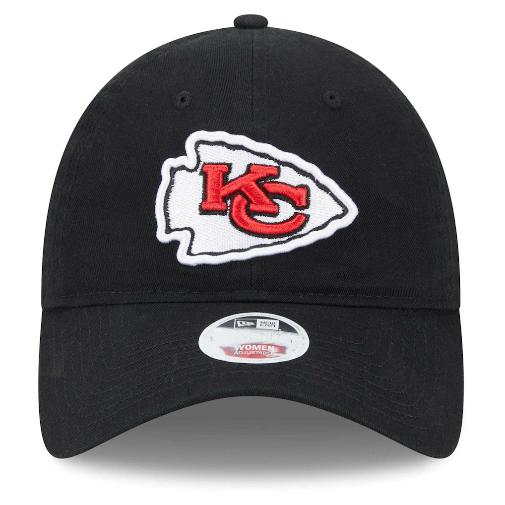 Kansas City Chiefs New Era Women's Main Core Classic 2.0 9TWENTY Adjustable Hat Black | NFL