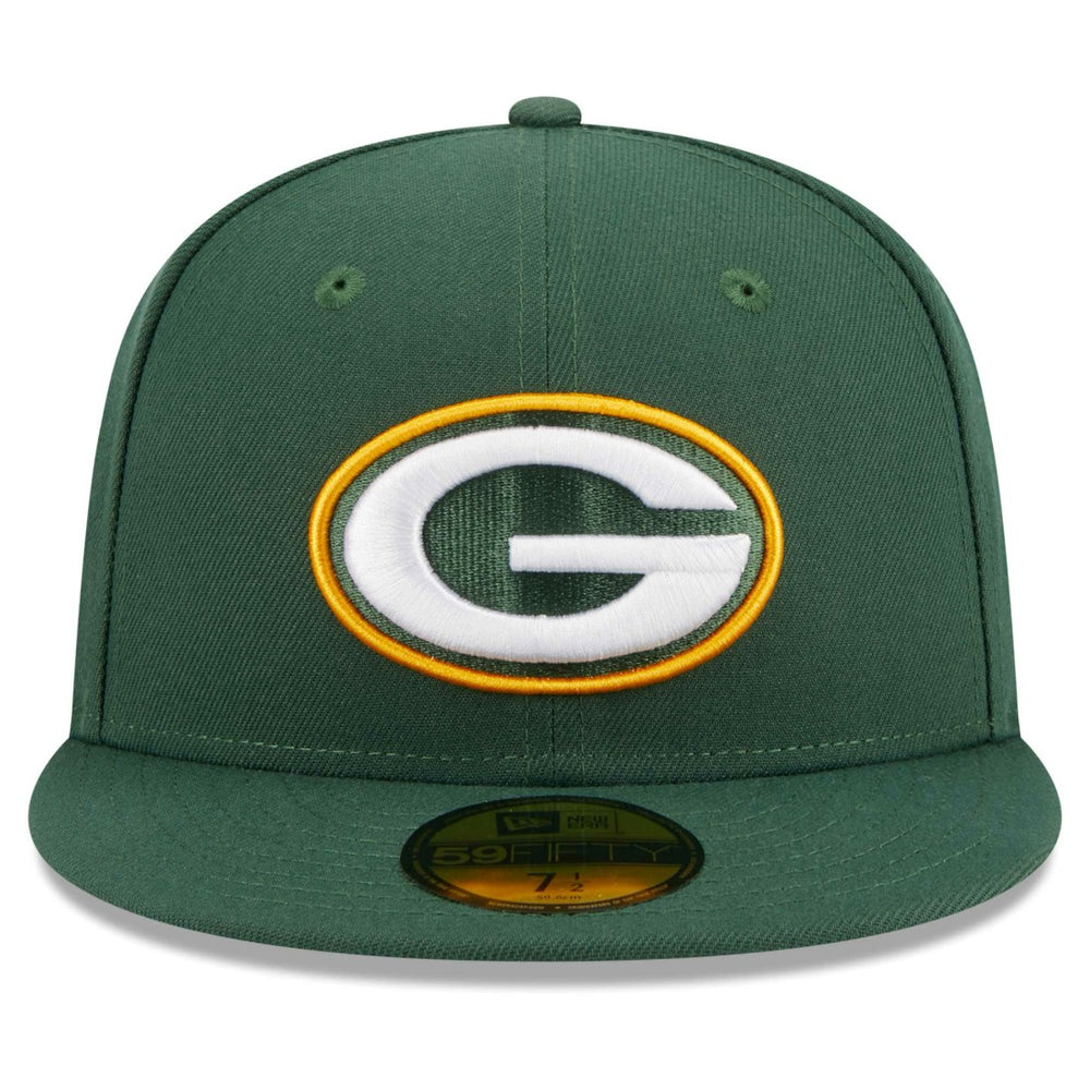 Green Bay Packers New Era Main Patch 59FIFTY Fitted Hat Green | NFL