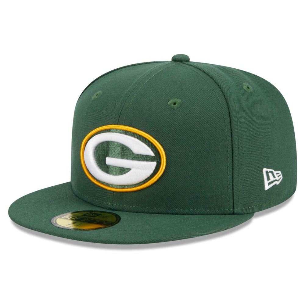 Green Bay Packers New Era Main Patch 59FIFTY Fitted Hat Green | NFL