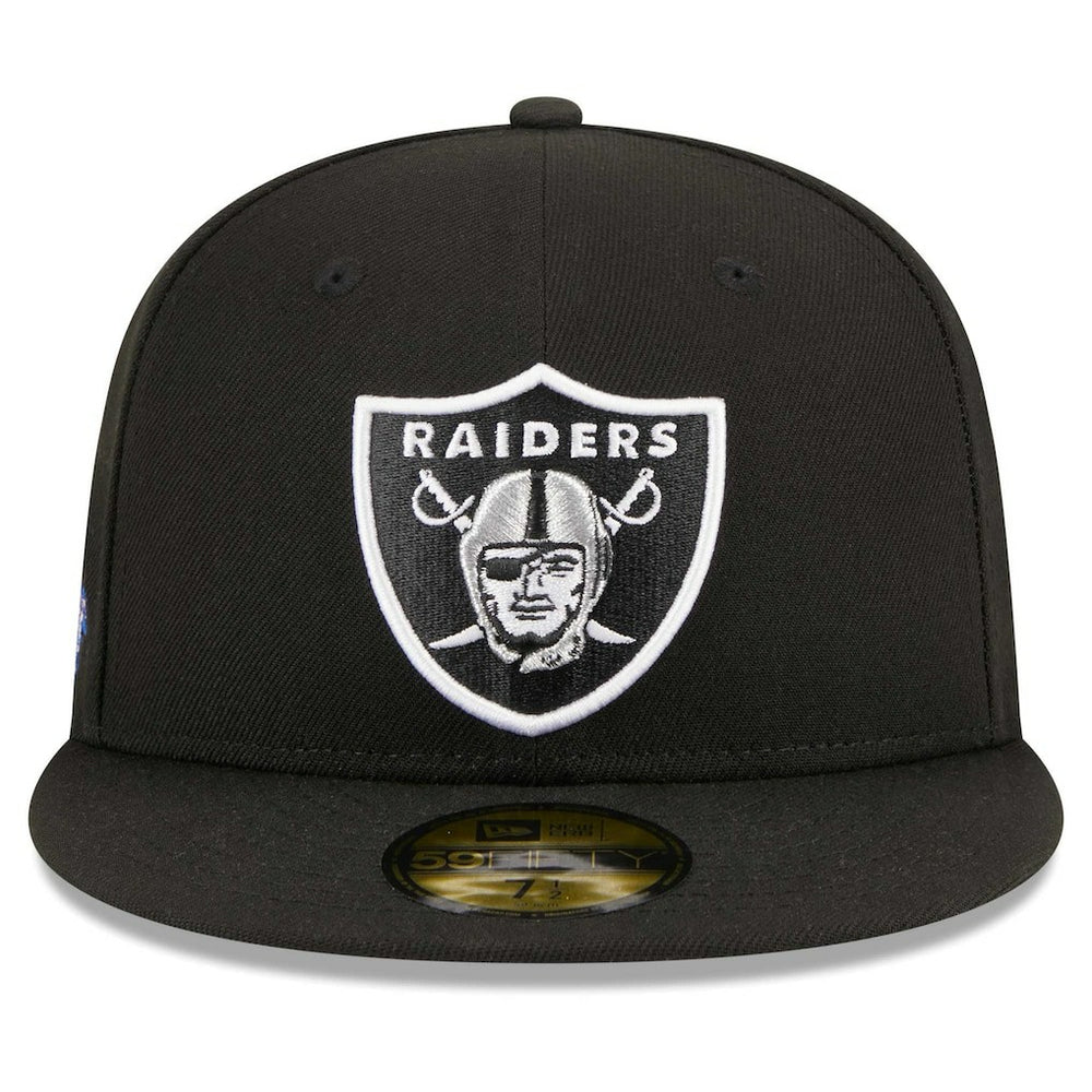 Las Vegas Raiders New Era Main Patch 59FIFTY Fitted Hat Black | NFL