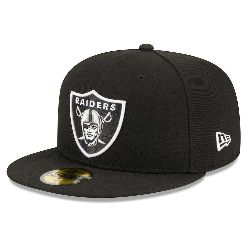 Las Vegas Raiders New Era Main Patch 59FIFTY Fitted Hat Black | NFL