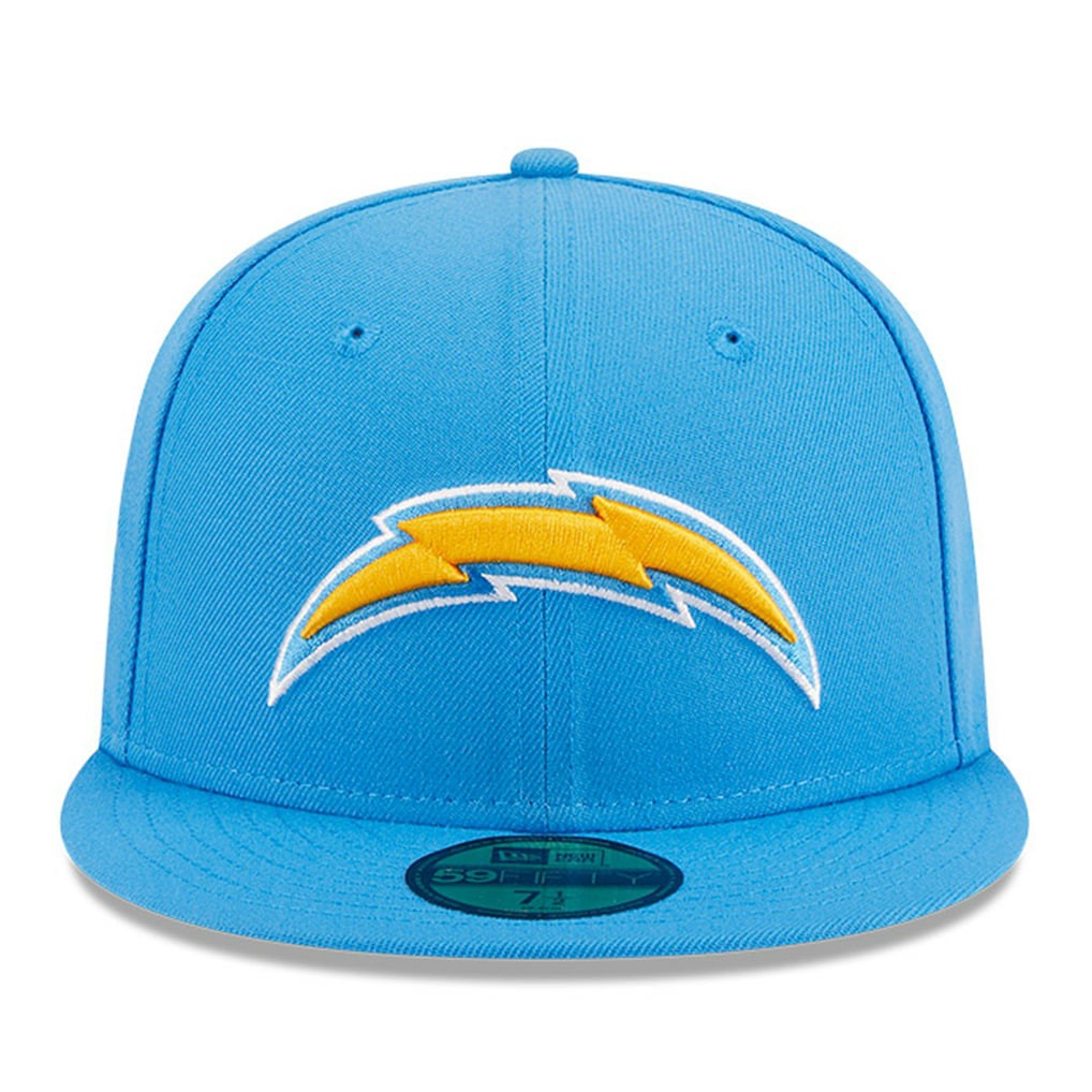 Los Angeles Chargers New Era Main Patch 59FIFTY Fitted Hat Powder Blue | NFL