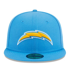 Los Angeles Chargers New Era Main Patch 59FIFTY Fitted Hat Powder Blue | NFL