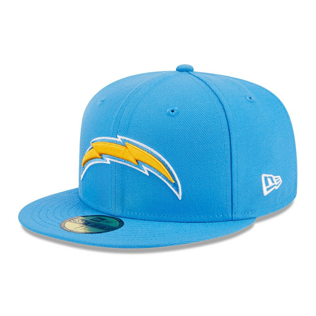 Los Angeles Chargers New Era Main Patch 59FIFTY Fitted Hat Powder Blue | NFL