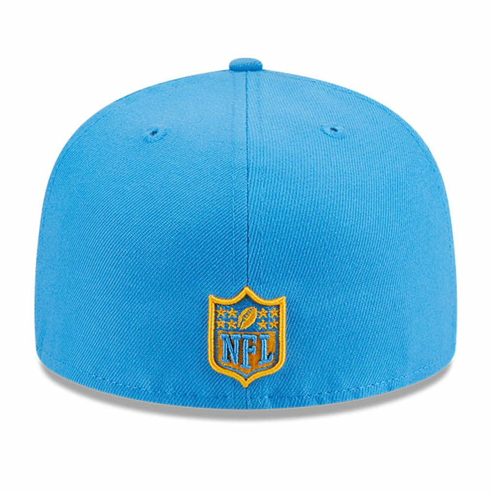 Los Angeles Chargers New Era Main Patch 59FIFTY Fitted Hat Powder Blue | NFL