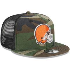 Cleveland Browns New Era Youth Main Trucker 9FIFTY Snapback Hat Camo | NFL