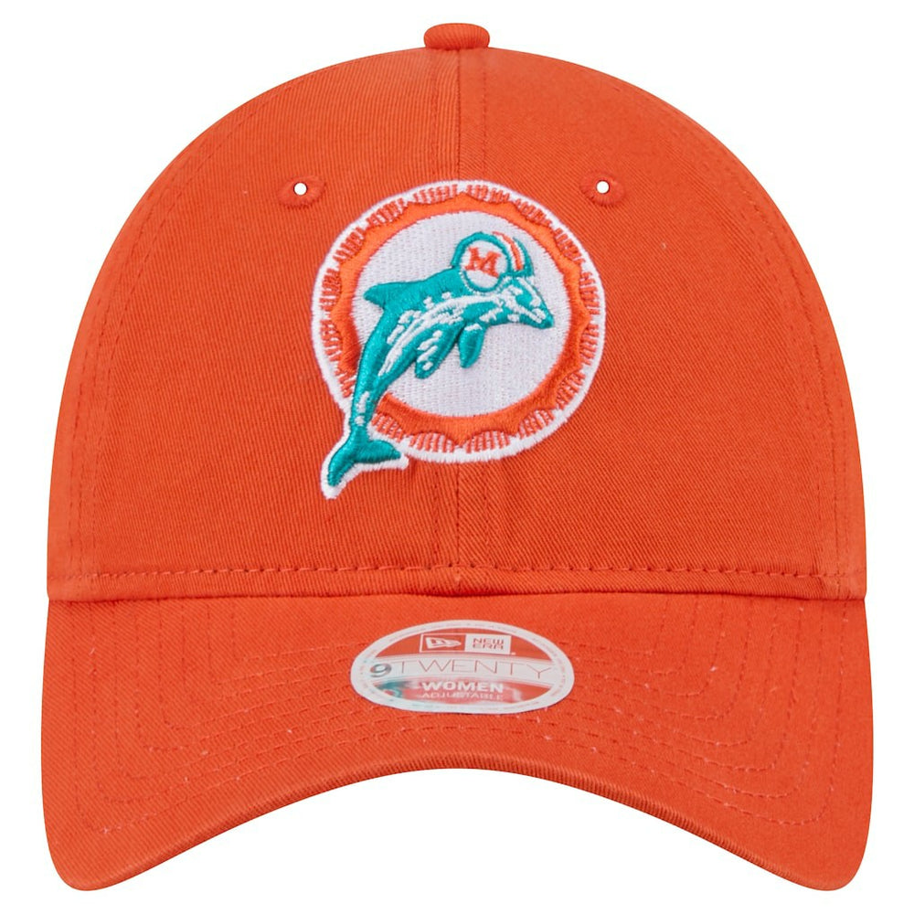 Miami Dolphins New Era Women's Throwback Main Core Classic 2.0 9TWENTY Adjustable Hat Orange | NFL