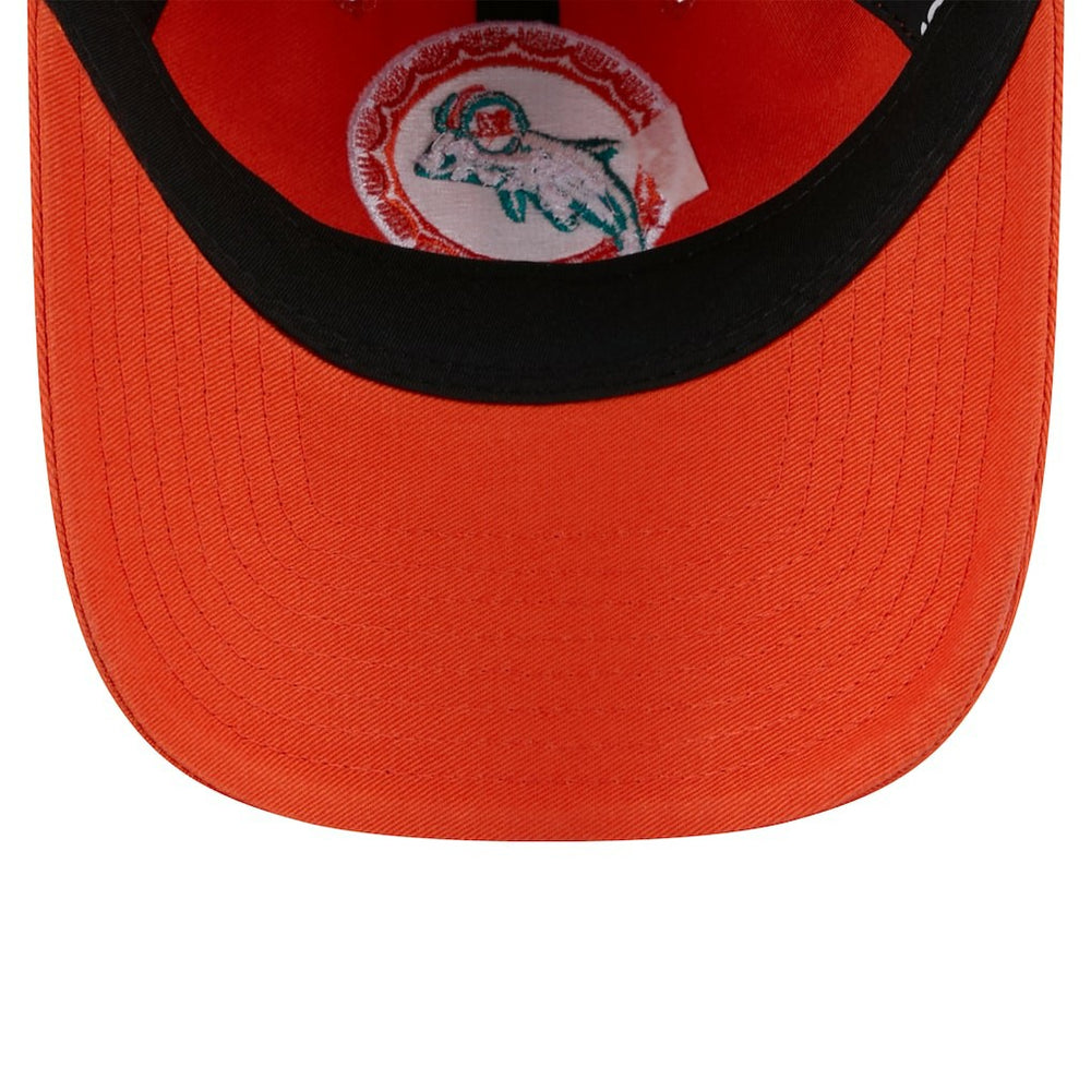 Miami Dolphins New Era Women's Throwback Main Core Classic 2.0 9TWENTY Adjustable Hat Orange | NFL