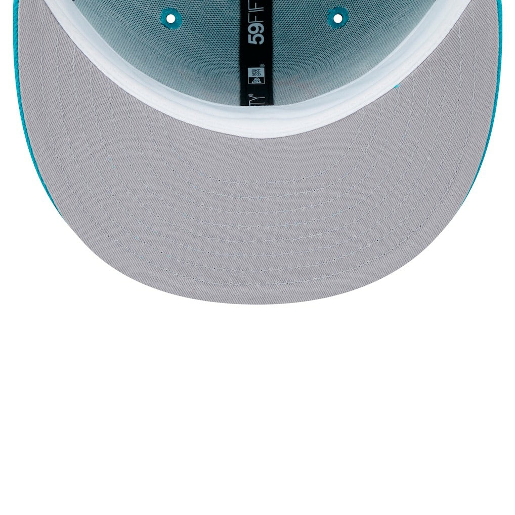 Miami Dolphins New Era Main Patch 59FIFTY Fitted Hat Aqua | NFL