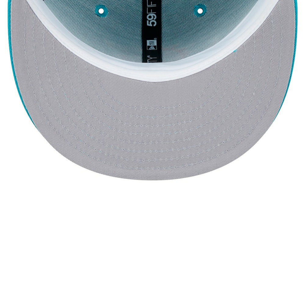 Miami Dolphins New Era Main Patch 59FIFTY Fitted Hat Aqua | NFL