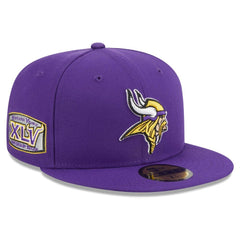 Minnesota Vikings New Era Main Patch 59FIFTY Fitted Hat Purple | NFL
