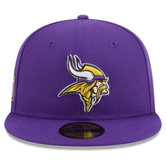 Minnesota Vikings New Era Main Patch 59FIFTY Fitted Hat Purple | NFL