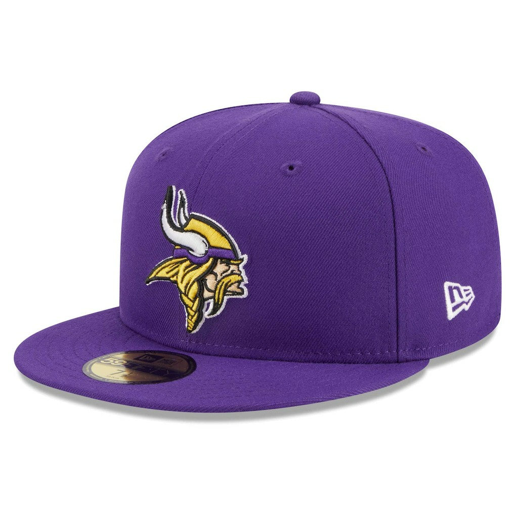 Minnesota Vikings New Era Main Patch 59FIFTY Fitted Hat Purple | NFL