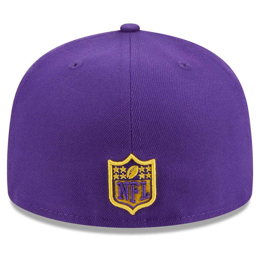 Minnesota Vikings New Era Main Patch 59FIFTY Fitted Hat Purple | NFL