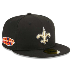 New Orleans Saints New Era Main Patch 59FIFTY Fitted Hat Black | NFL