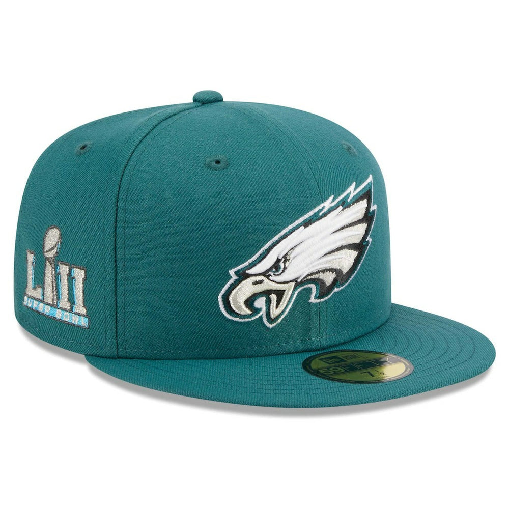 Philadelphia Eagles New Era Main Patch 59FIFTY Fitted Hat Midnight Green | NFL