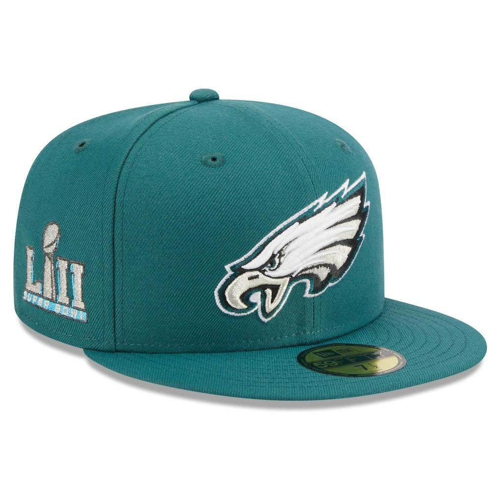 Philadelphia Eagles New Era Main Patch 59FIFTY Fitted Hat Midnight Green | NFL