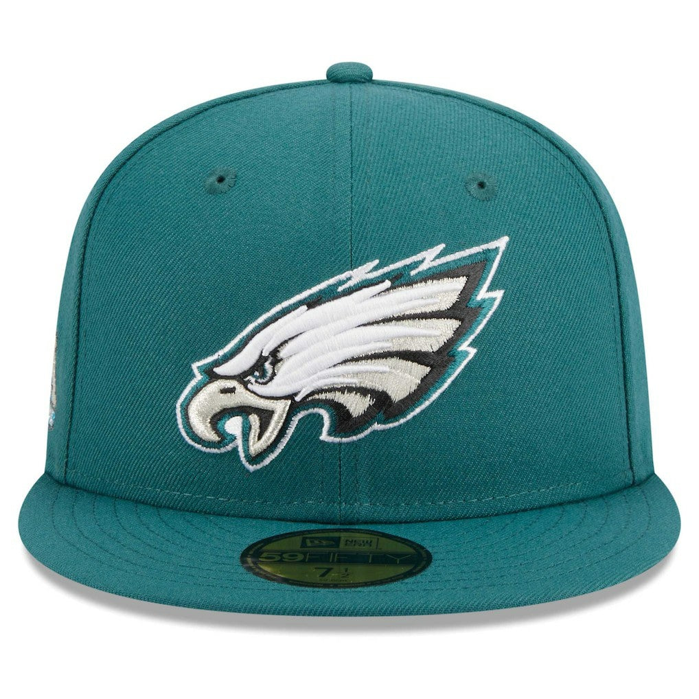 Philadelphia Eagles New Era Main Patch 59FIFTY Fitted Hat Midnight Green | NFL