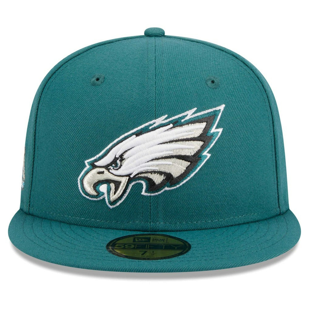 Philadelphia Eagles New Era Main Patch 59FIFTY Fitted Hat Midnight Green | NFL