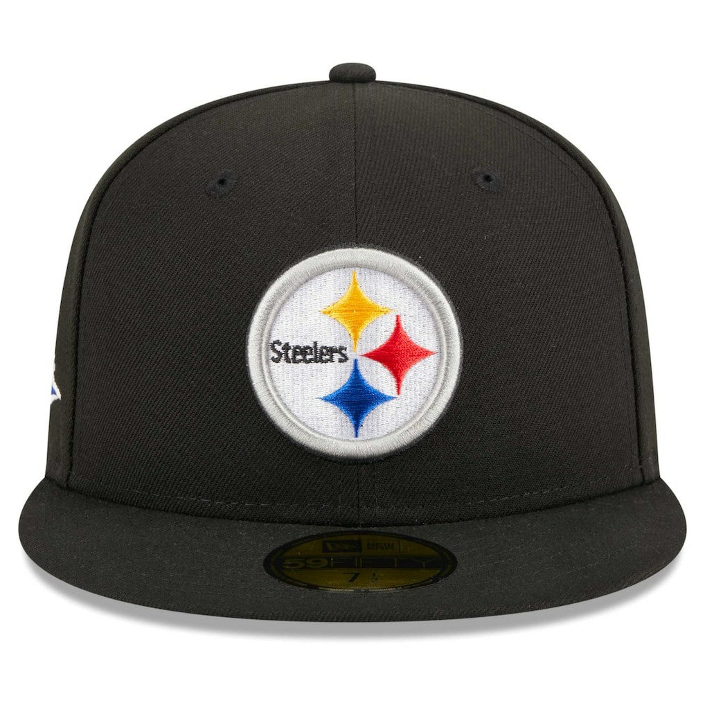 Pittsburgh Steelers New Era Main Patch 59FIFTY Fitted Hat Black | NFL