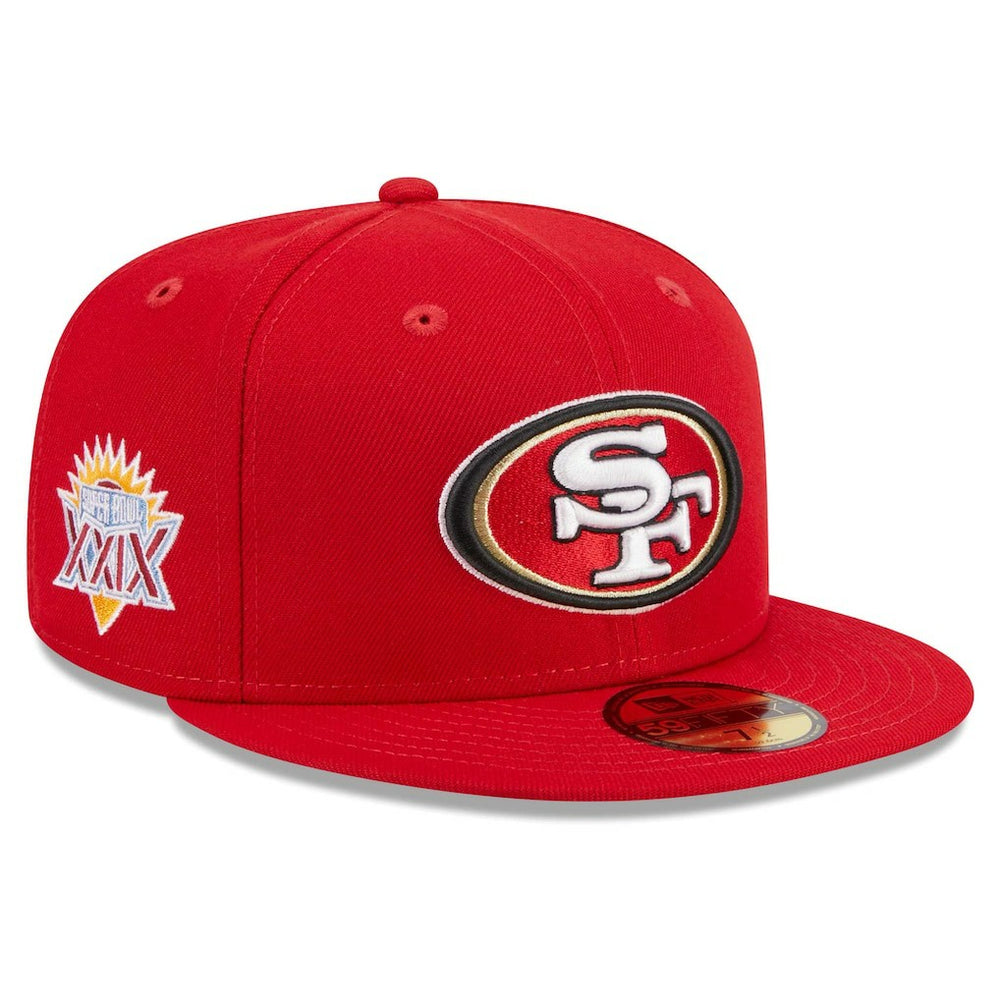 San Francisco 49ers New Era Main Patch 59FIFTY Fitted Hat Scarlet | NFL