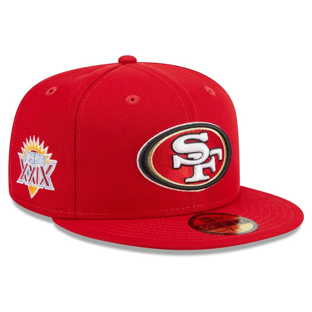 San Francisco 49ers New Era Main Patch 59FIFTY Fitted Hat Scarlet | NFL