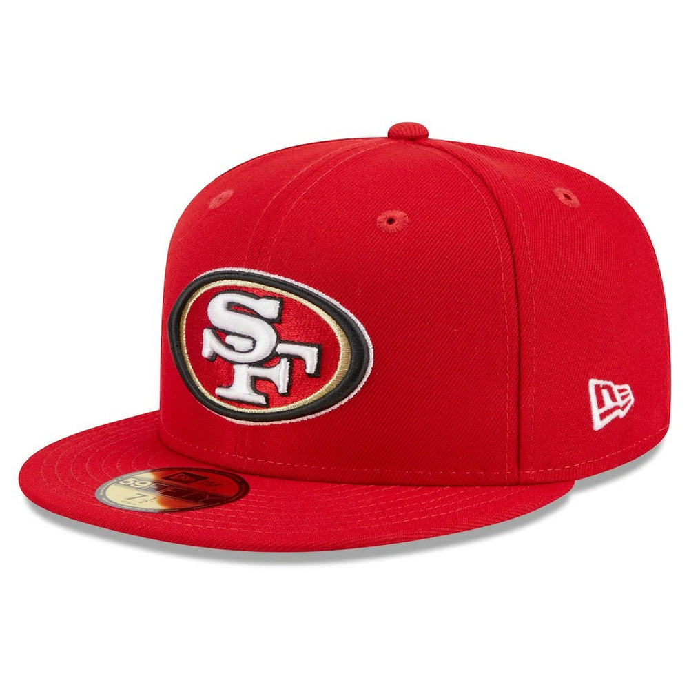 San Francisco 49ers New Era Main Patch 59FIFTY Fitted Hat Scarlet | NFL