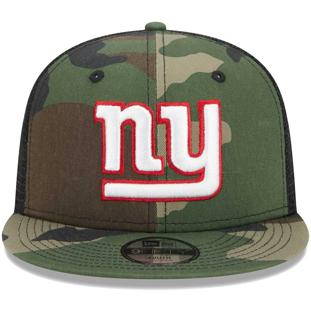 New York Giants New Era Youth Main Trucker 9FIFTY Snapback Hat Camo | NFL