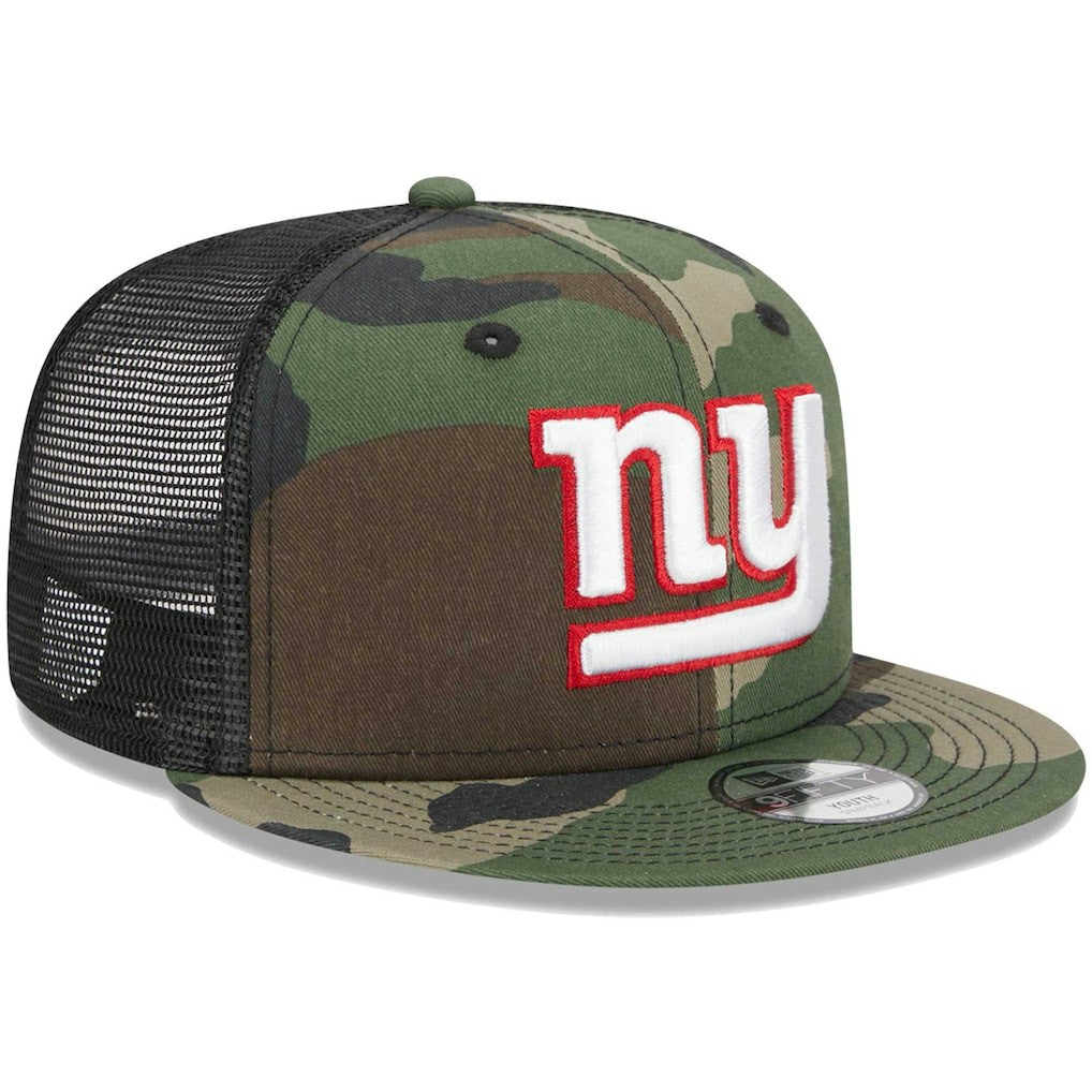 New York Giants New Era Youth Main Trucker 9FIFTY Snapback Hat Camo | NFL