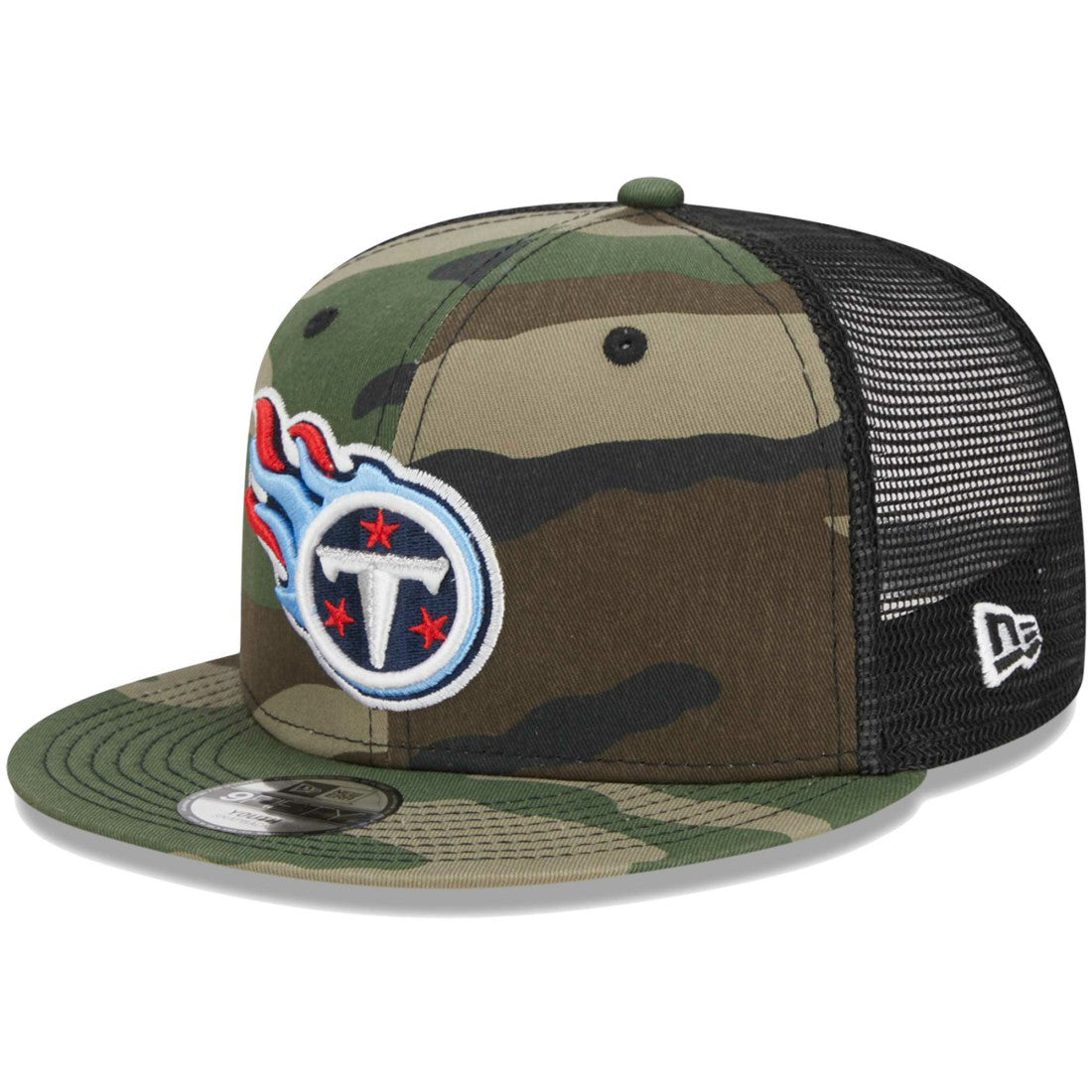 Tennessee Titans New Era Youth Main Trucker 9FIFTY Snapback Hat Camo | NFL