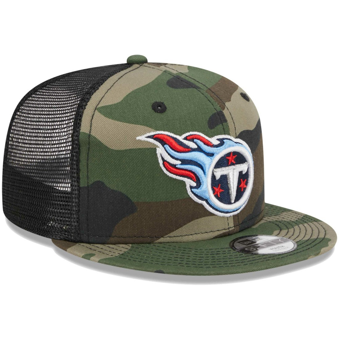 Tennessee Titans New Era Youth Main Trucker 9FIFTY Snapback Hat Camo | NFL