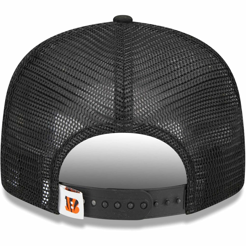 Cincinnati Bengals New Era Youth Main Trucker 9FIFTY Snapback Hat Black | NFL
