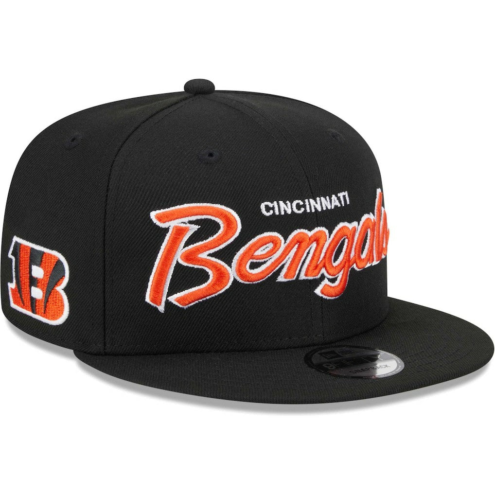 Cincinnati Bengals New Era Main Script 9FIFTY Snapback Hat Black | NFL