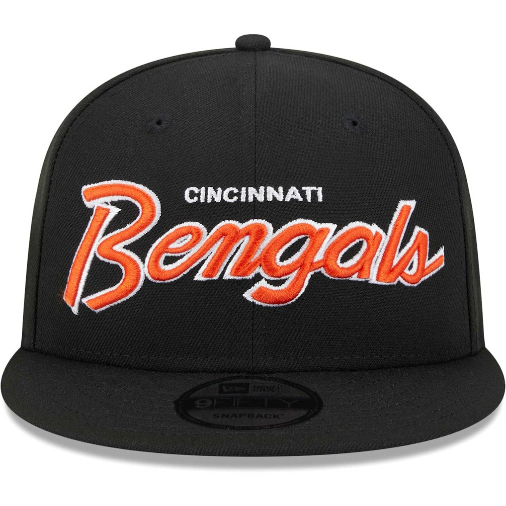 Cincinnati Bengals New Era Main Script 9FIFTY Snapback Hat Black | NFL