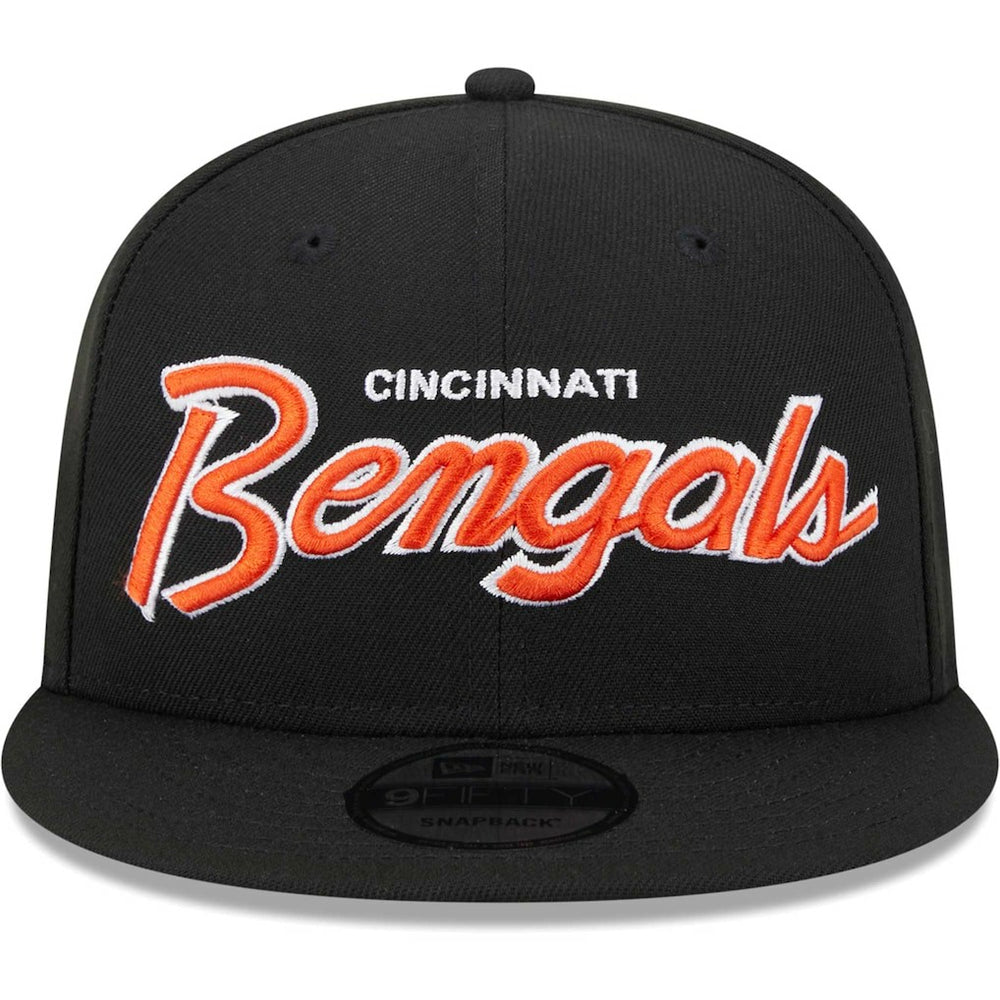Cincinnati Bengals New Era Main Script 9FIFTY Snapback Hat Black | NFL