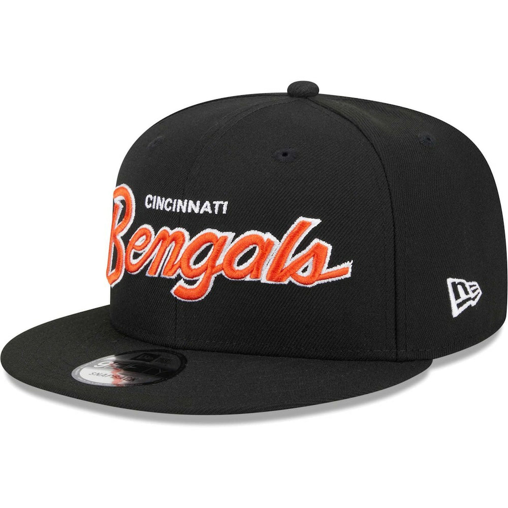 Cincinnati Bengals New Era Main Script 9FIFTY Snapback Hat Black | NFL