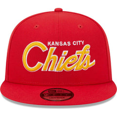 Kansas City Chiefs New Era Main Script 9FIFTY Snapback Hat Red | NFL