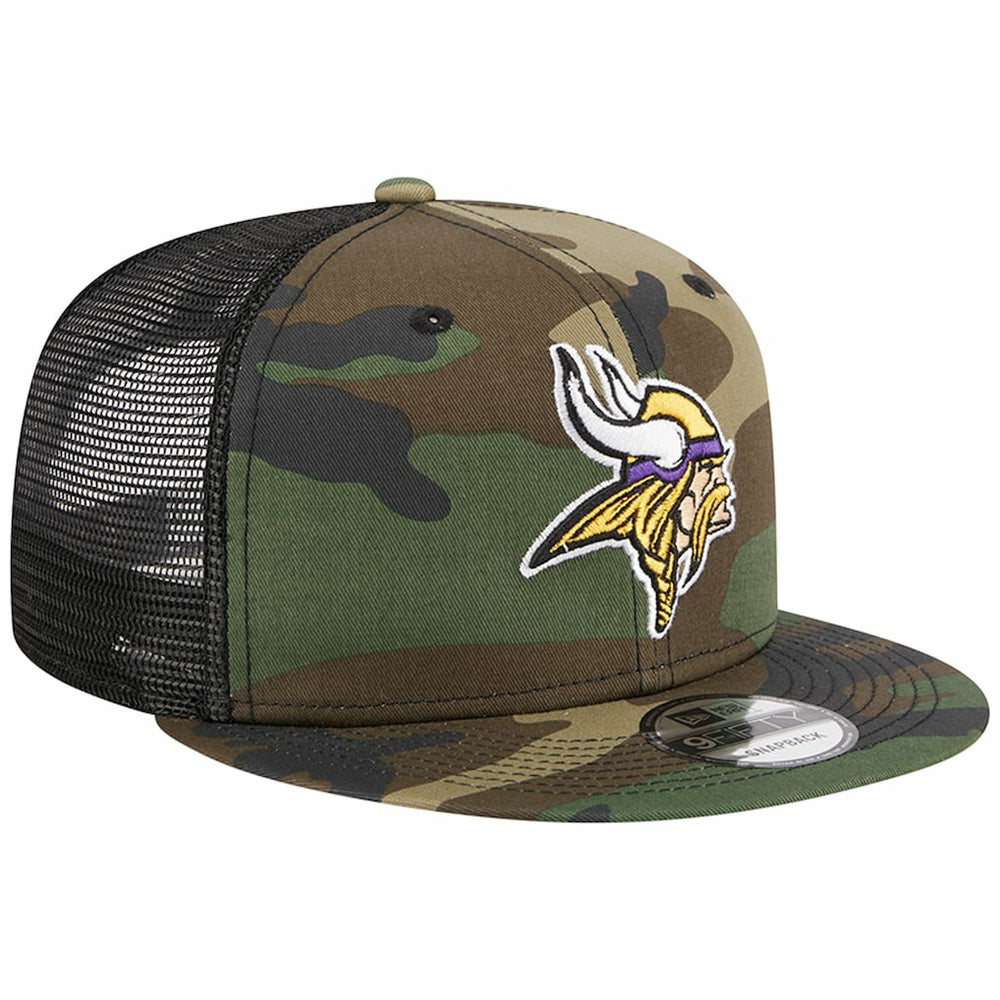 Minnesota Vikings New Era Main Trucker 9FIFTY Snapback Hat Camo | NFL
