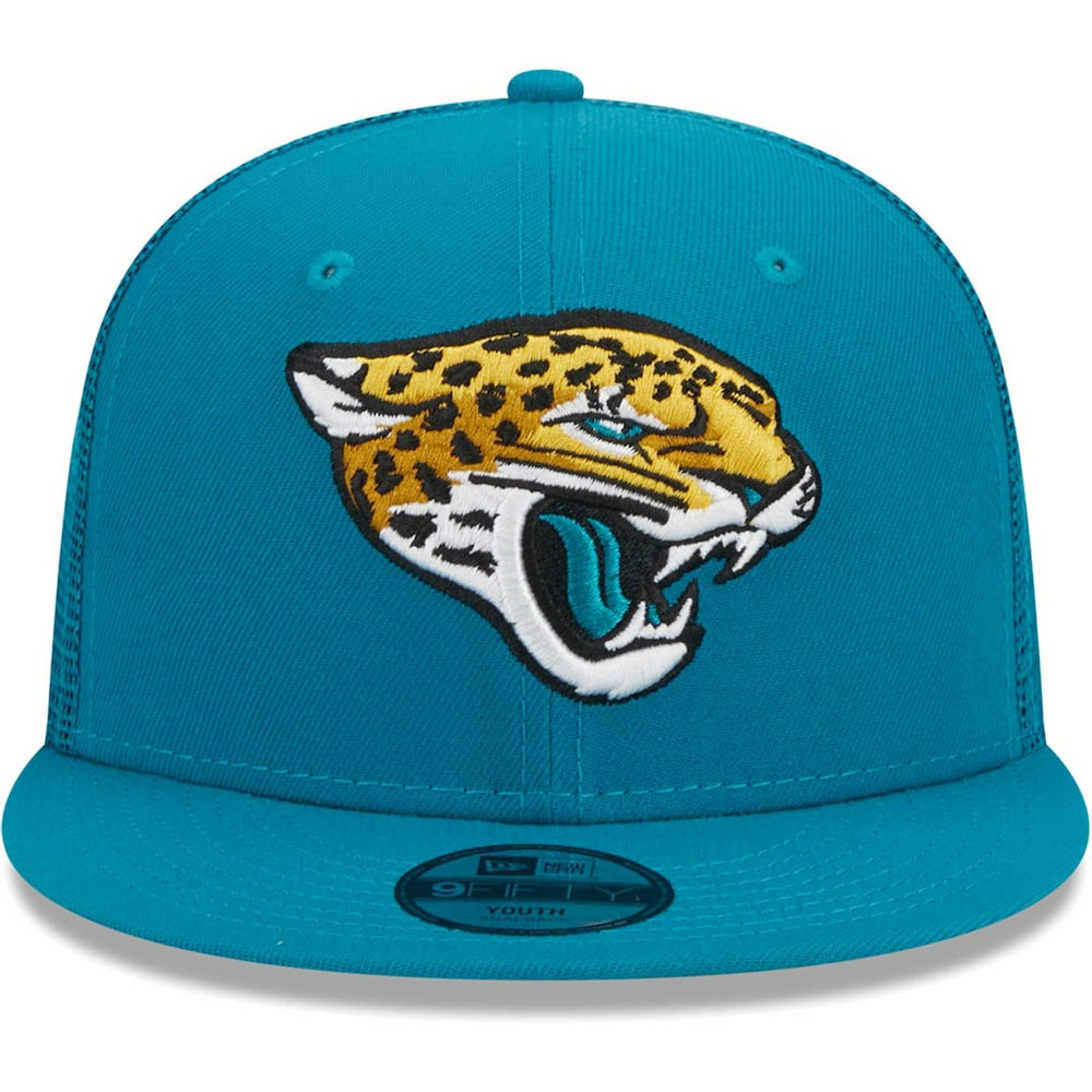 Jacksonville Jaguars New Era Youth Main Trucker 9FIFTY Snapback Hat Teal | NFL