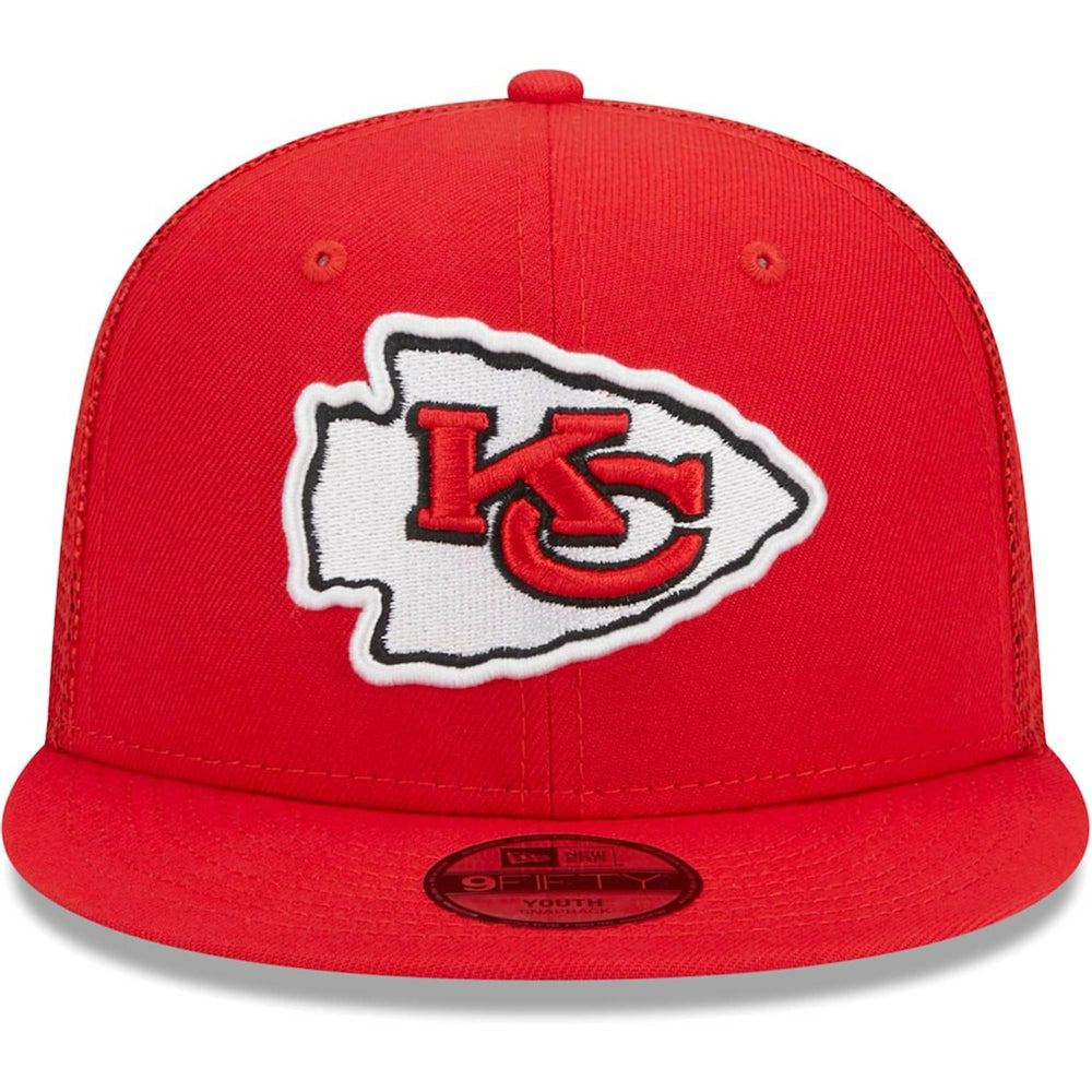 Kansas City Chiefs New Era Youth Main Trucker 9FIFTY Snapback Hat Red | NFL