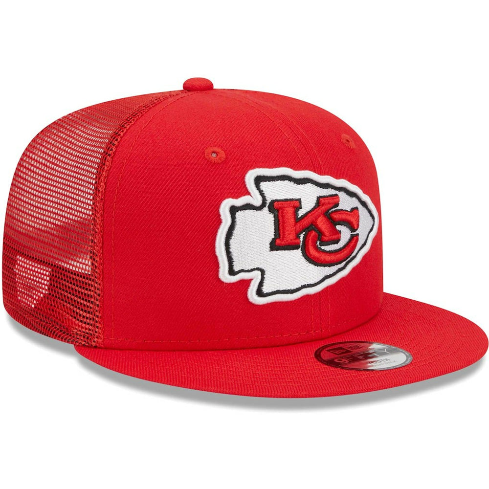 Kansas City Chiefs New Era Youth Main Trucker 9FIFTY Snapback Hat Red | NFL