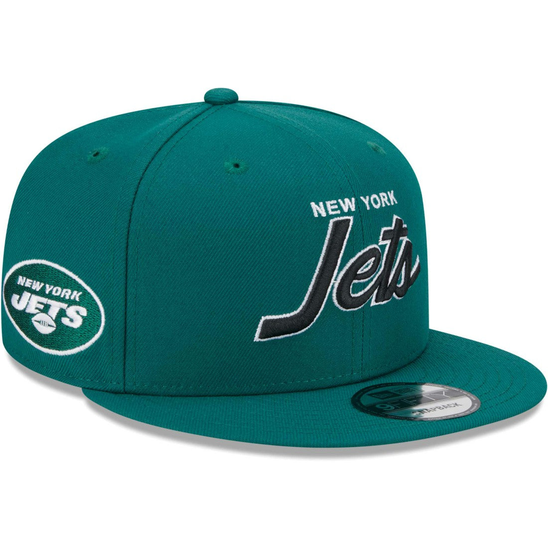New York Jets New Era Main Script 9FIFTY Snapback Hat Green | NFL