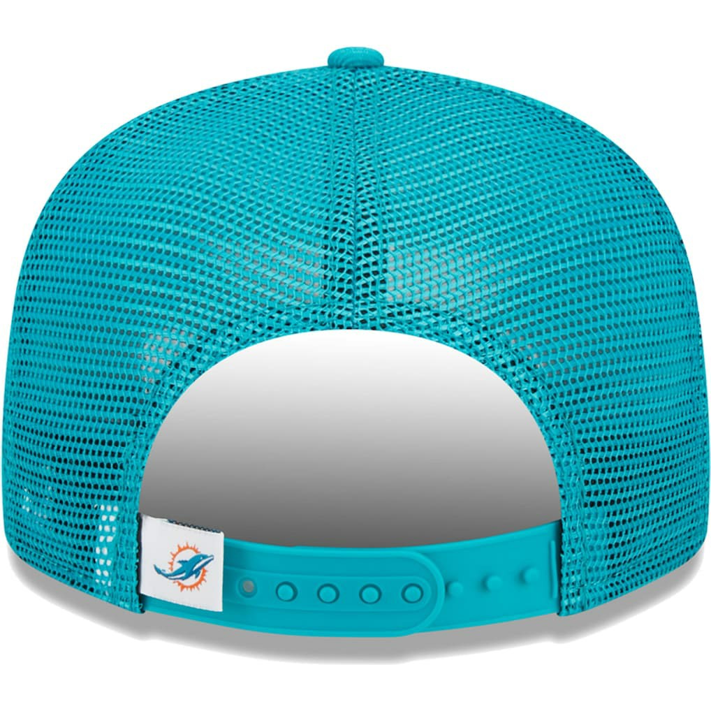Miami Dolphins New Era Youth Main Trucker 9FIFTY Snapback Hat Aqua | NFL