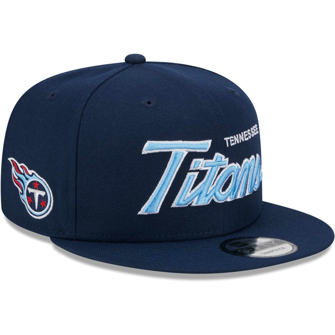 Tennessee Titans New Era Main Script 9FIFTY Snapback Hat Navy | NFL