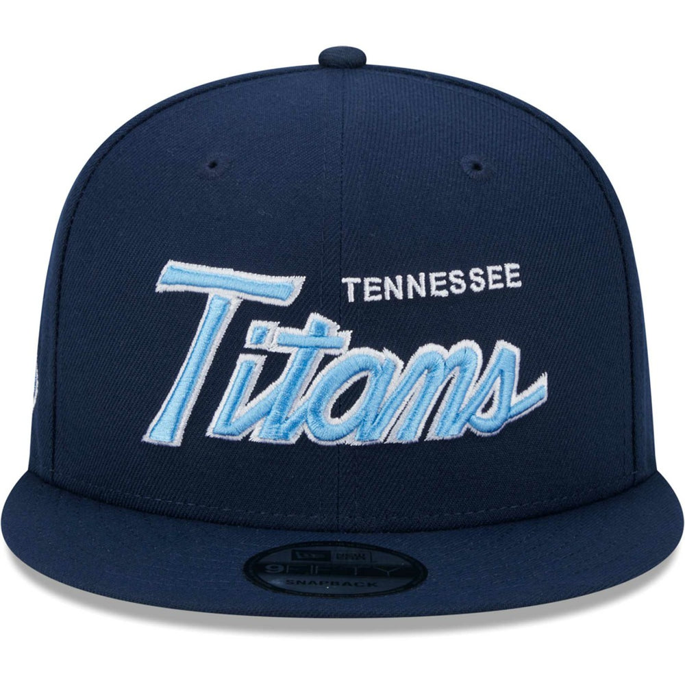 Tennessee Titans New Era Main Script 9FIFTY Snapback Hat Navy | NFL