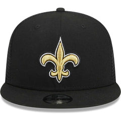 New Orleans Saints New Era Youth Main Trucker 9FIFTY Snapback Hat Black | NFL